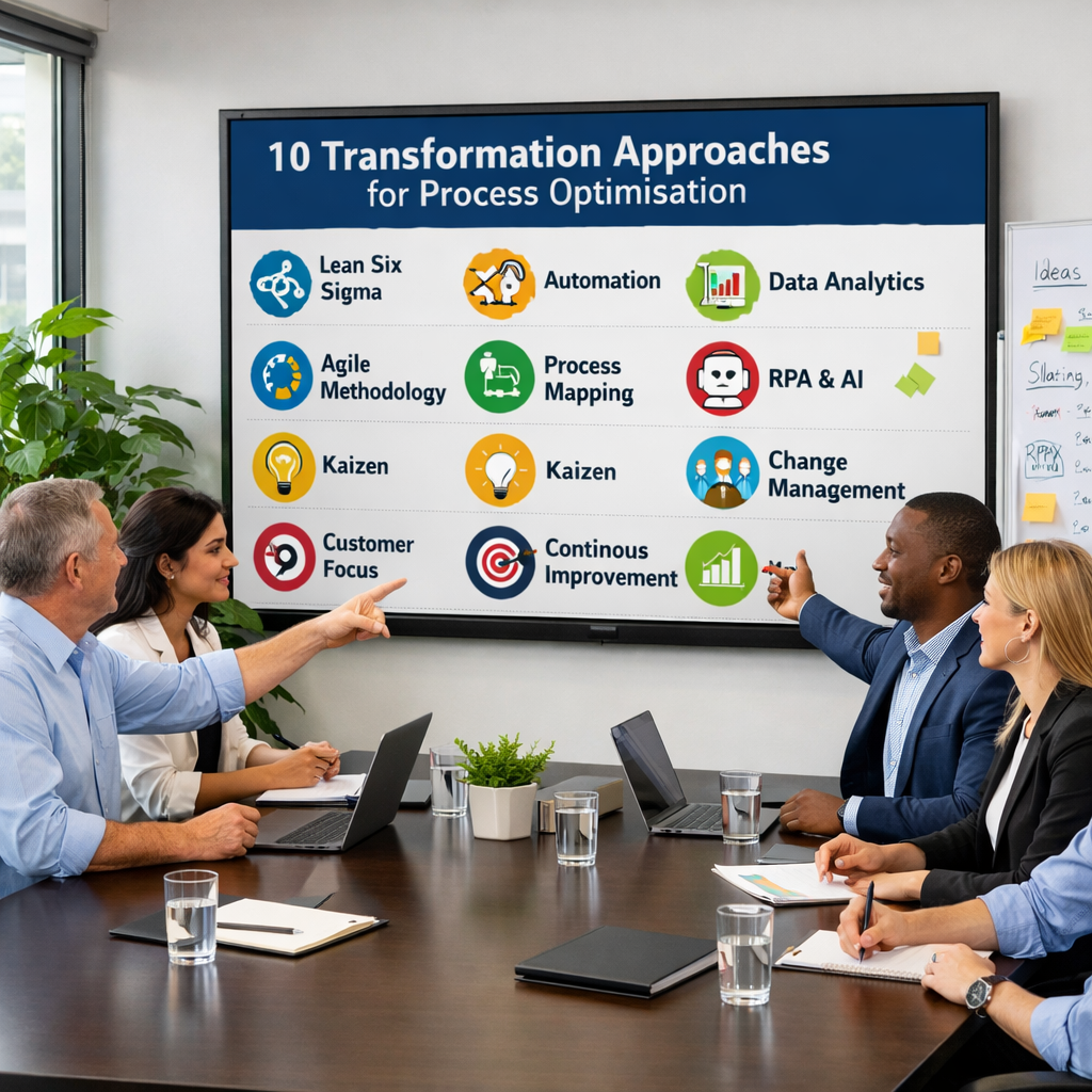 consultant showing Transformation Approaches for Process Optimisation