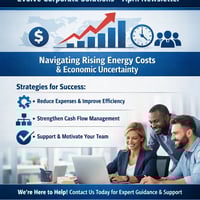 Business leaders reviewing operations and strategy in response to rising costs and economic uncertainty, highlighting process improvement and team support.