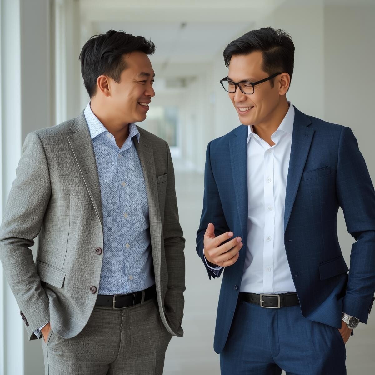 org change consultant working with clients in smart casusal clothing not corporate (1)